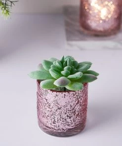 HIER_4320 6 Pack | Blush/Rose Gold Mercury Glass Candle Holders, Votive Tealight Holders With Palm Leaf Design 19 HIER_4320 6 Pack | Blush/Rose Gold Mercury Glass Candle Holders, Votive Tealight Holders With Palm Leaf Design