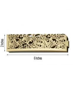 HIER_4320 20 Pack | Gold Foil Paper Floral Lace Candle Holder Wraps, Votive Tealight Decorative Wraps Chargers & Centerpieces