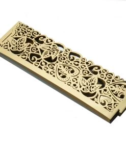 HIER_4320 20 Pack | Gold Foil Paper Floral Lace Candle Holder Wraps, Votive Tealight Decorative Wraps Chargers & Centerpieces