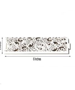 HIER_4320 Chargers & Centerpieces 20 Pack | White Foil Paper Floral Lace Candle Holder Wraps, Votive Tealight Decorative Wraps