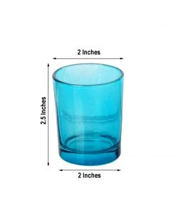 HIER_4320 Chargers & Centerpieces 12 Pack | 2.5" Turquoise Glass Votive Candle Holder Set Tealight Holders 14 HIER_4320 Chargers & Centerpieces 12 Pack | 2.5