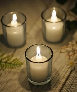 HIER_4320 Chargers & Centerpieces 12 Pack | 2.5" Turquoise Glass Votive Candle Holder Set Tealight Holders 17 HIER_4320 Chargers & Centerpieces 12 Pack | 2.5