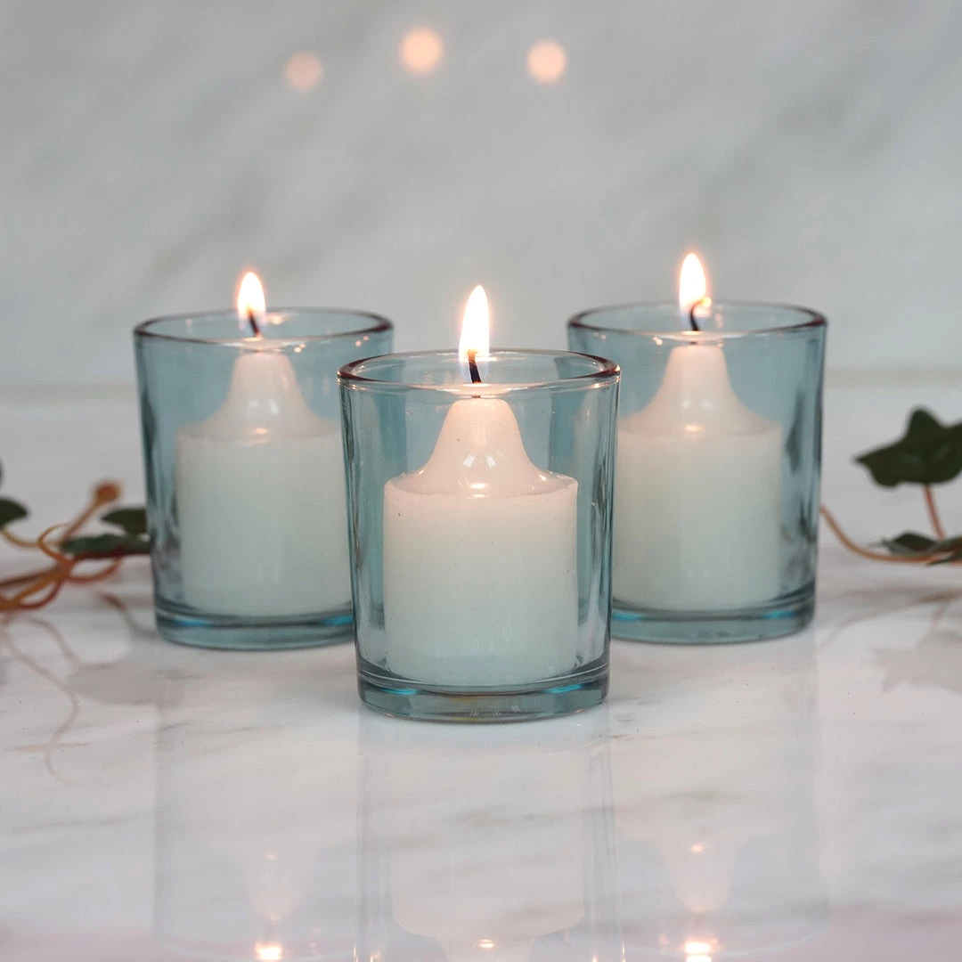 HIER_4320 Chargers & Centerpieces 12 Pack | 2.5" Turquoise Glass Votive Candle Holder Set Tealight Holders 7 HIER_4320 Chargers & Centerpieces 12 Pack | 2.5" Turquoise Glass Votive Candle Holder Set Tealight Holders