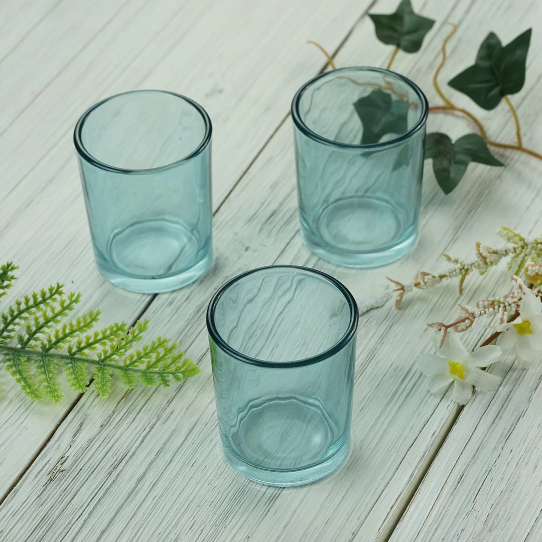 HIER_4320 Chargers & Centerpieces 12 Pack | 2.5" Turquoise Glass Votive Candle Holder Set Tealight Holders 8 HIER_4320 Chargers & Centerpieces 12 Pack | 2.5" Turquoise Glass Votive Candle Holder Set Tealight Holders
