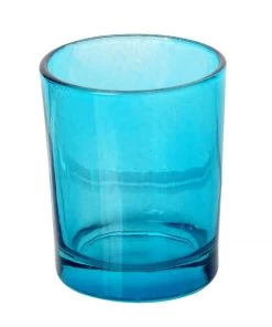 HIER_4320 Chargers & Centerpieces 12 Pack | 2.5" Turquoise Glass Votive Candle Holder Set Tealight Holders 22 HIER_4320 Chargers & Centerpieces 12 Pack | 2.5