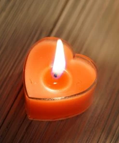 HIER_3820 12 Pack | Mini Red Heart Shaped Tealight Candles, Valentines Decor