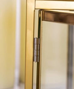 HIER_4310 10" Gold Cage Top Stainless Steel Candle Lantern Centerpiece Outdoor Metal Patio Lantern Chargers & Centerpieces 34 HIER_4310 10