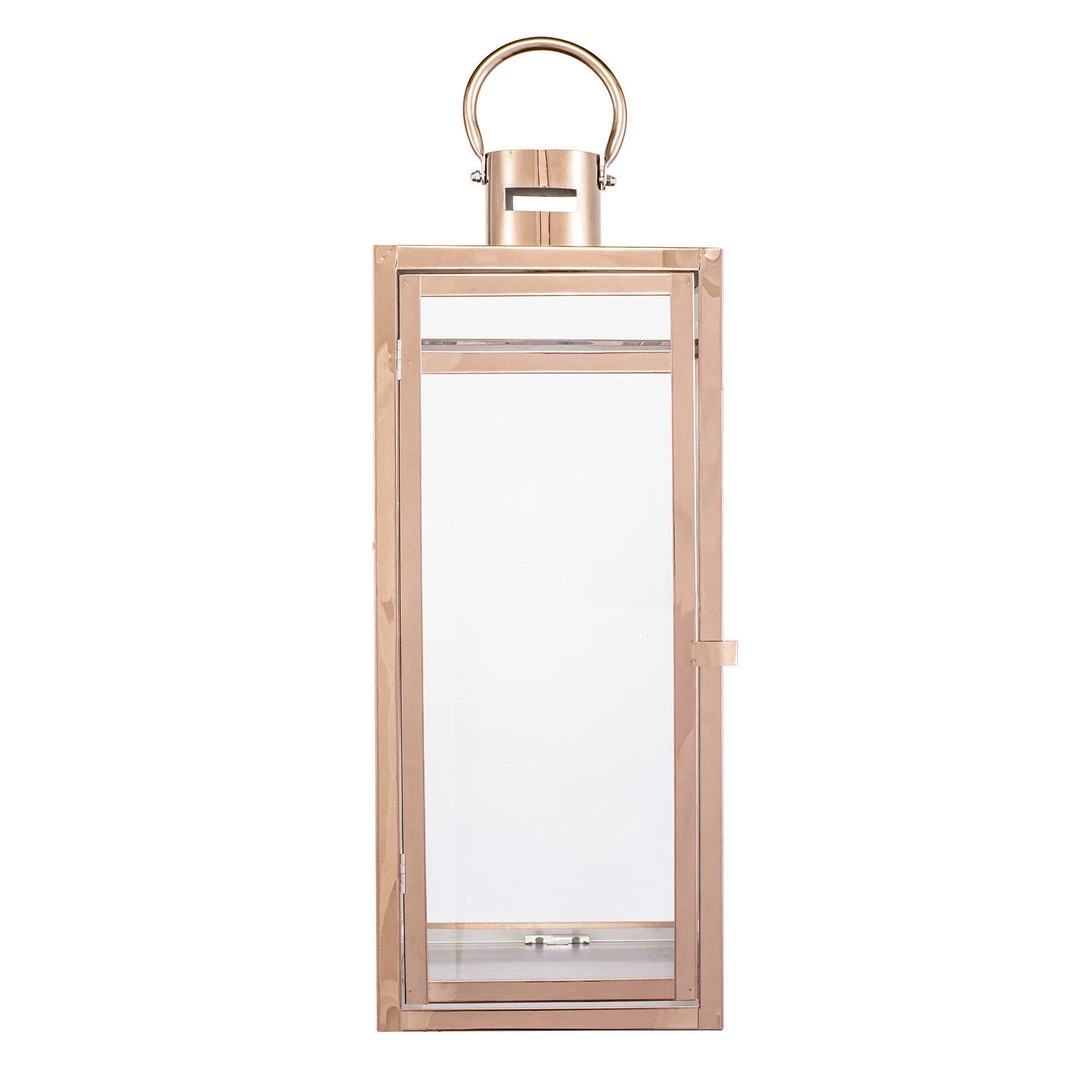 HIER_4310 Chargers & Centerpieces 22" Blush/Rose Gold Vintage Top Stainless Steel Candle Lantern Centerpiece Outdoor Metal Patio Lantern 16 HIER_4310 Chargers & Centerpieces 22" Blush/Rose Gold Vintage Top Stainless Steel Candle Lantern Centerpiece Outdoor Metal Patio Lantern
