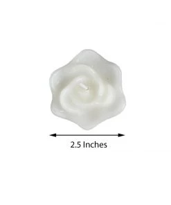 HIER_3810 Chargers & Centerpieces 4 Pack | 2.5" White Rose Flower Floating Candles Wedding Vase Fillers 13 HIER_3810 Chargers & Centerpieces 4 Pack | 2.5