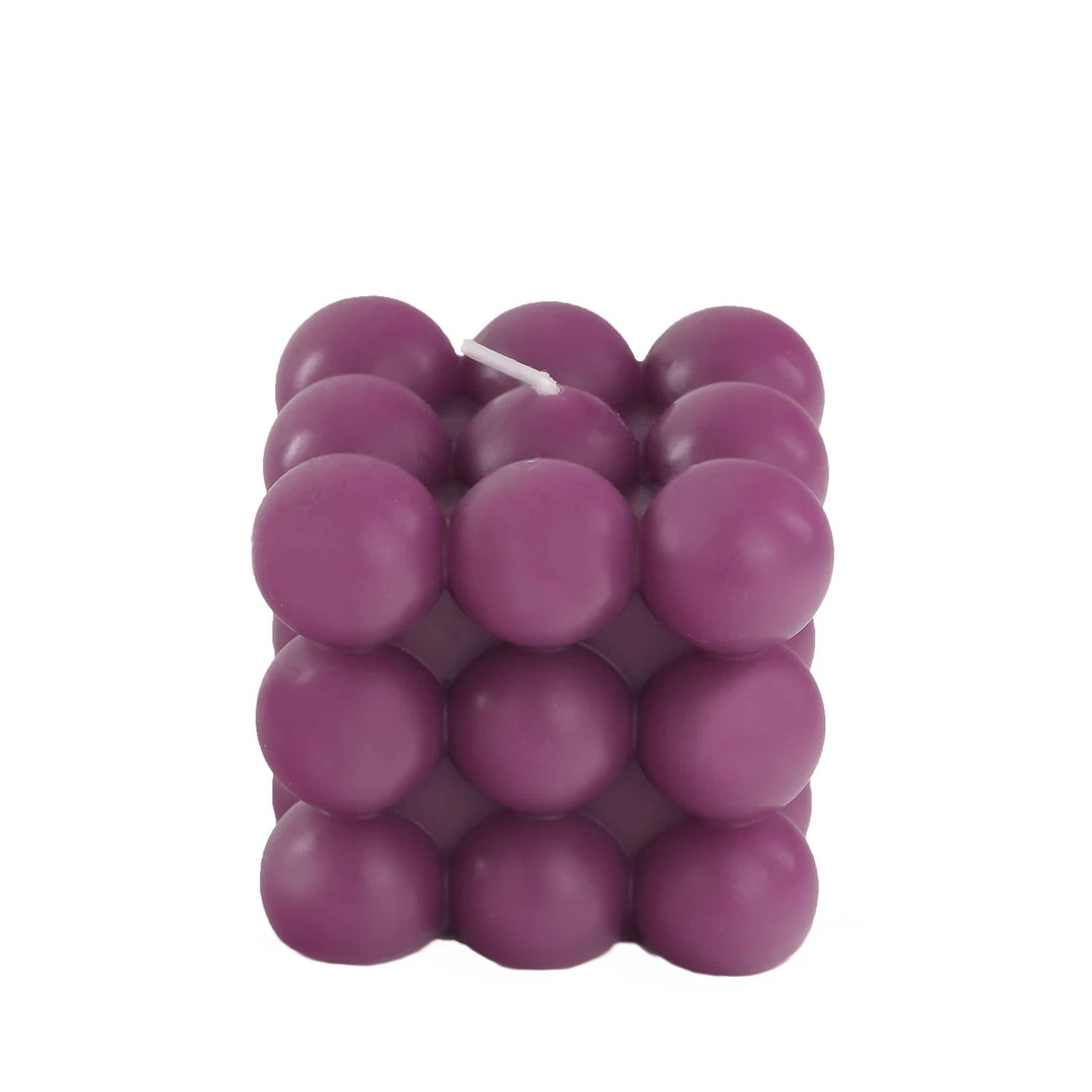 HIER_3820 Chargers & Centerpieces 2 Pack | Burgundy 2" Bubble Cube Paraffin Wax Candles, Unscented Square Pillar Candle, Party Favor Gift 13 HIER_3820 Chargers & Centerpieces 2 Pack | Burgundy 2" Bubble Cube Paraffin Wax Candles, Unscented Square Pillar Candle, Party Favor Gift