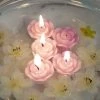 HIER_3810 12 Pack | 1" Lavender Mini Rose Flower Floating Candles Wedding Vase Fillers Chargers & Centerpieces