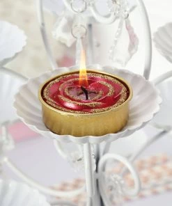 HIER_3820 2 Pack | Red/Gold Glitter Rose Tealight Candles Unscented Dripless Wax Chargers & Centerpieces 23 HIER_3820 2 Pack | Red/Gold Glitter Rose Tealight Candles Unscented Dripless Wax Chargers & Centerpieces