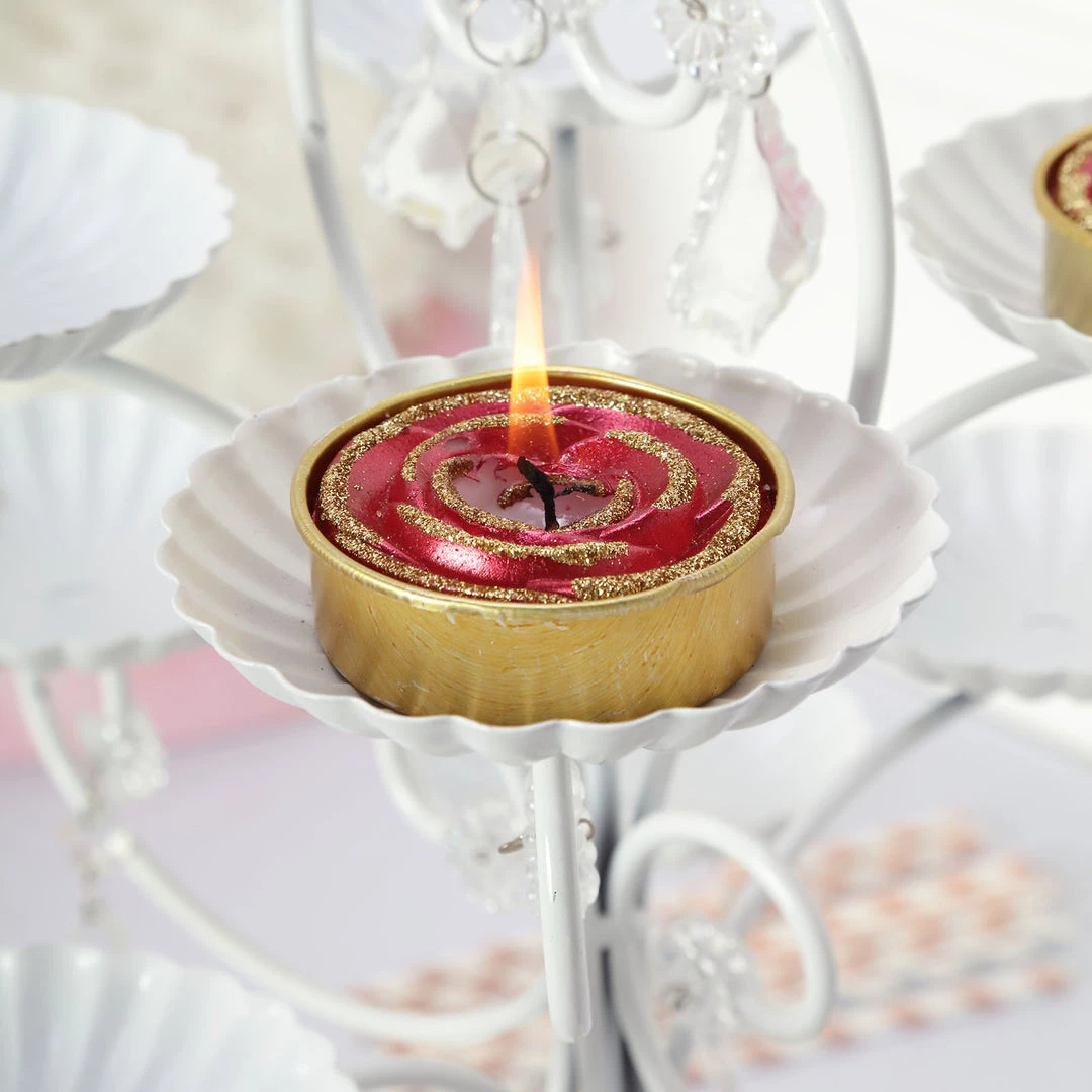 HIER_3820 2 Pack | Red/Gold Glitter Rose Tealight Candles Unscented Dripless Wax Chargers & Centerpieces 9 HIER_3820 2 Pack | Red/Gold Glitter Rose Tealight Candles Unscented Dripless Wax Chargers & Centerpieces