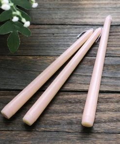 HIER_3820 12 Pack | Blush/Rose Gold 10" Premium Wax Taper Candles, Unscented Candlesticks Chargers & Centerpieces 22 HIER_3820 12 Pack | Blush/Rose Gold 10
