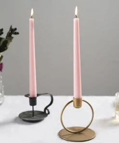 HIER_3820 12 Pack | Blush/Rose Gold 10" Premium Wax Taper Candles, Unscented Candlesticks Chargers & Centerpieces 23 HIER_3820 12 Pack | Blush/Rose Gold 10