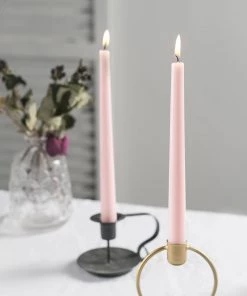 HIER_3820 12 Pack | Blush/Rose Gold 10" Premium Wax Taper Candles, Unscented Candlesticks Chargers & Centerpieces 28 HIER_3820 12 Pack | Blush/Rose Gold 10
