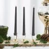 HIER_3820 12 Pack | Black 10" Premium Wax Taper Candles, Unscented Candlesticks Chargers & Centerpieces
