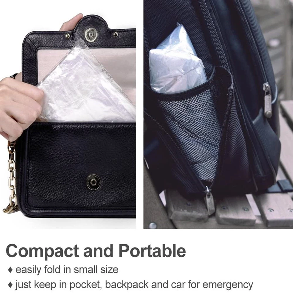 Tableclothsfactory Big Clearance Sale 100% Waterproof Unisex Plastic Raincoat And Hood, One Size Disposable Rain Poncho 4 Tableclothsfactory Big Clearance Sale 100% Waterproof Unisex Plastic Raincoat And Hood, One Size Disposable Rain Poncho