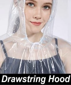 Tableclothsfactory Big Clearance Sale 100% Waterproof Unisex Plastic Raincoat And Hood, One Size Disposable Rain Poncho 17 Tableclothsfactory Big Clearance Sale 100% Waterproof Unisex Plastic Raincoat And Hood, One Size Disposable Rain Poncho
