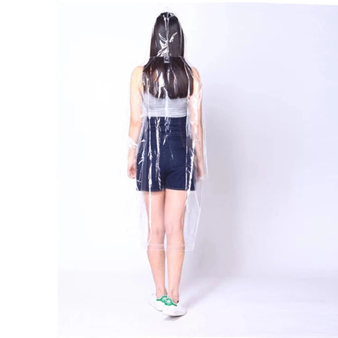 Tableclothsfactory Big Clearance Sale 100% Waterproof Unisex Plastic Raincoat And Hood, One Size Disposable Rain Poncho 9 Tableclothsfactory Big Clearance Sale 100% Waterproof Unisex Plastic Raincoat And Hood, One Size Disposable Rain Poncho