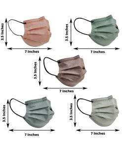 Tableclothsfactory 50 Pack | 3 Ply Assorted Colors Disposable Face Mask Non Woven Mask With Ear Loop 18 Tableclothsfactory 50 Pack | 3 Ply Assorted Colors Disposable Face Mask Non Woven Mask With Ear Loop