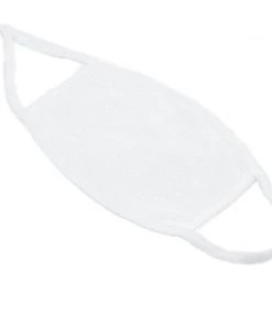 Tableclothsfactory 30 Pack | 3 Ply White Cotton Face Mask, Reusable Fabric Masks With Soft Ear Loops