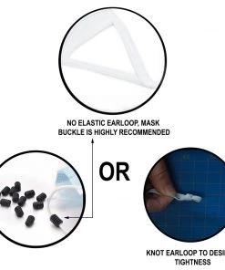 Tableclothsfactory 30 Pack | 3 Ply White Cotton Face Mask, Reusable Fabric Masks With Soft Ear Loops