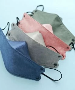 Tableclothsfactory Masks & PPE 10 Pack | Denim Blue Breathable KF94 Face Mask, 3D Fish-Design Mouth Shields For Adult, 4-Layer Protective Face Masks With Adjustable Nose Clip