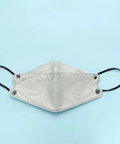 Tableclothsfactory 10 Pack | Silver Breathable KF94 Face Mask, 3D Fish-Design Mouth Shields For Adult, 4-Layer Protective Face Masks With Adjustable Nose Clip Masks & PPE