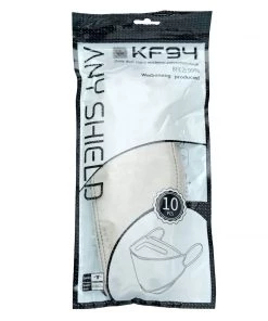 Tableclothsfactory 10 Pack | Silver Breathable KF94 Face Mask, 3D Fish-Design Mouth Shields For Adult, 4-Layer Protective Face Masks With Adjustable Nose Clip Masks & PPE