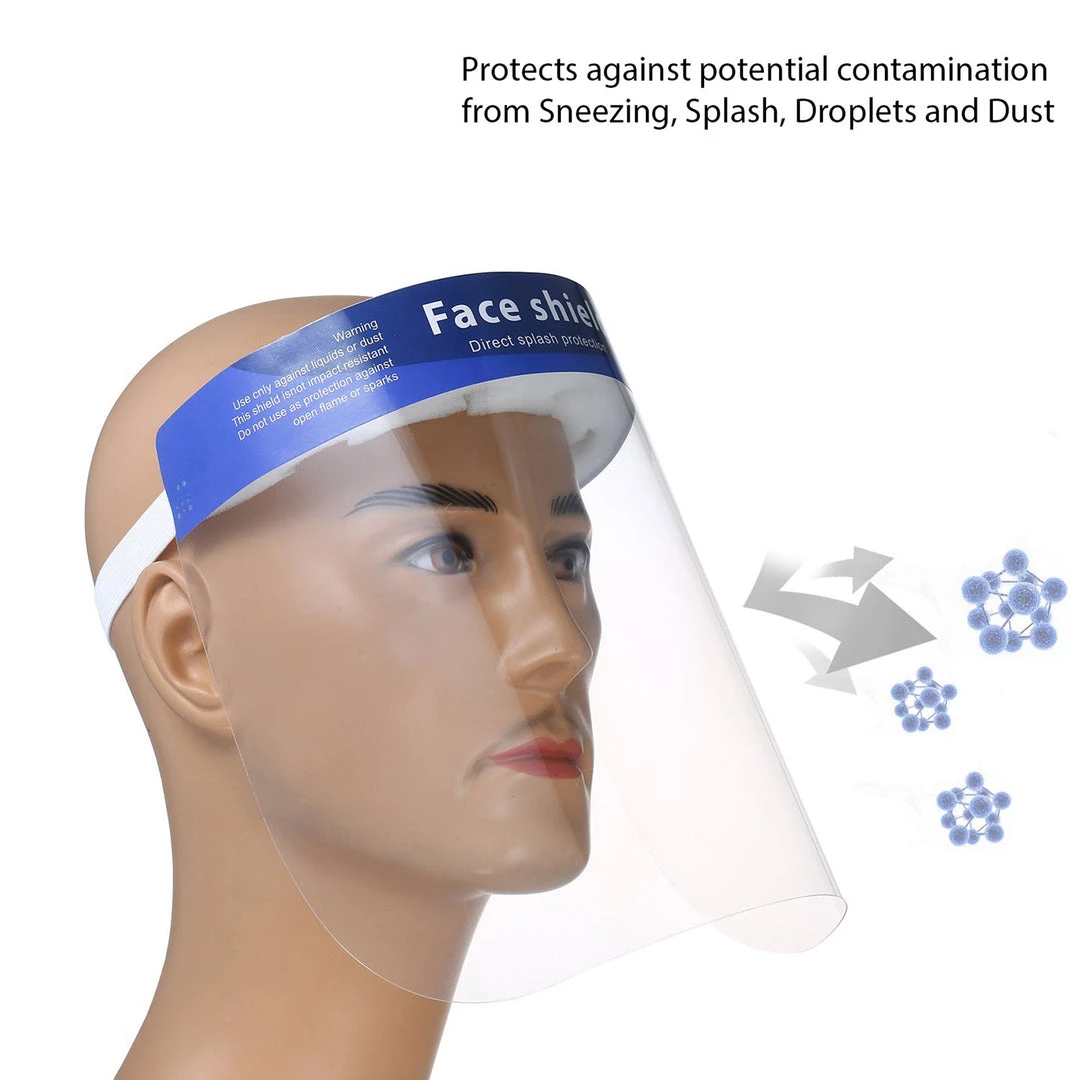Tableclothsfactory Big Clearance Sale Protective Face Shield Mask, Sneeze Guard With Elastic Band And Comfort Sponge - Protects From Sneezing, Coughing, Splashes, Droplets 5 Tableclothsfactory Big Clearance Sale Protective Face Shield Mask, Sneeze Guard With Elastic Band And Comfort Sponge - Protects From Sneezing, Coughing, Splashes, Droplets