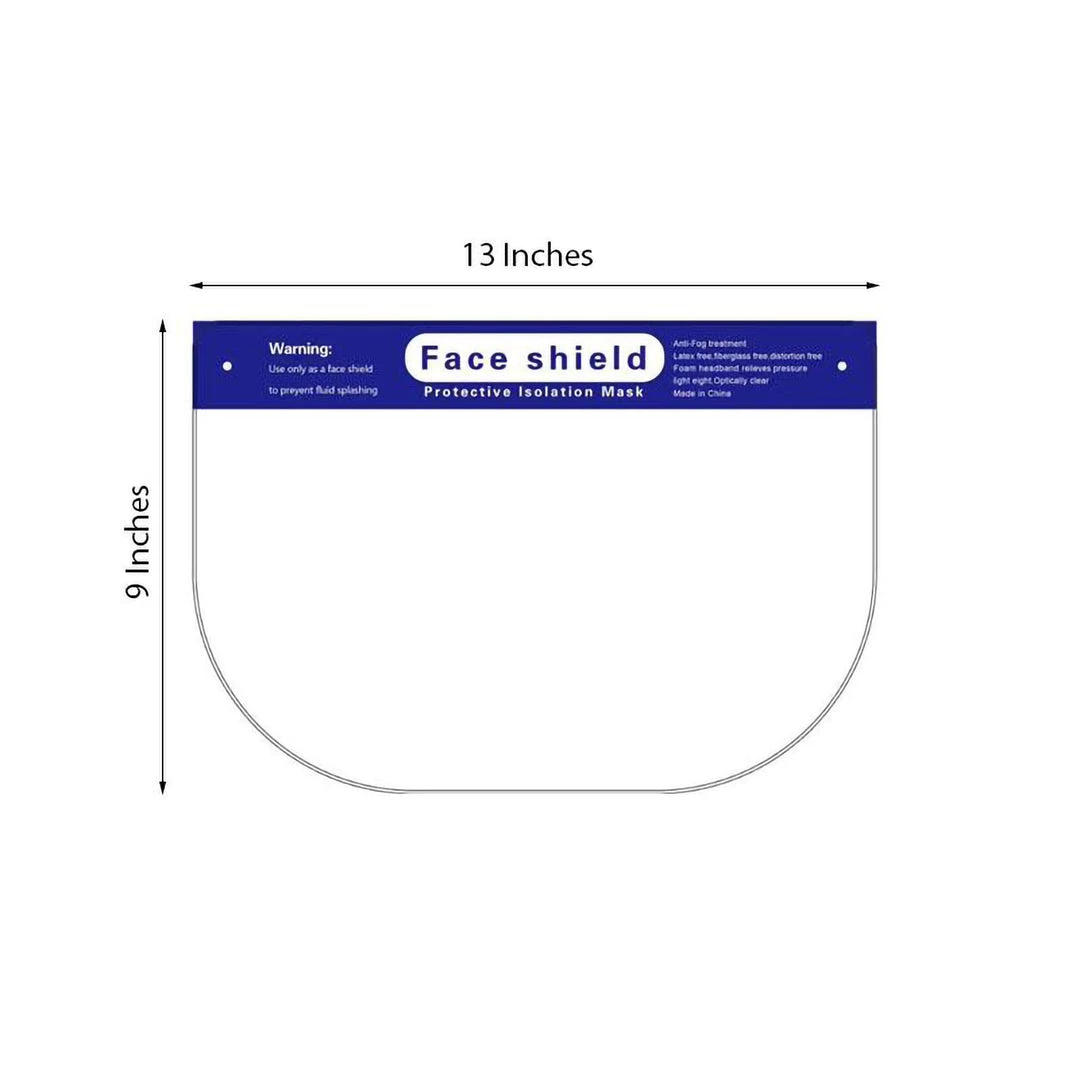 Tableclothsfactory Big Clearance Sale Protective Face Shield Mask, Sneeze Guard With Elastic Band And Comfort Sponge - Protects From Sneezing, Coughing, Splashes, Droplets 3 Tableclothsfactory Big Clearance Sale Protective Face Shield Mask, Sneeze Guard With Elastic Band And Comfort Sponge - Protects From Sneezing, Coughing, Splashes, Droplets