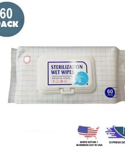 Tableclothsfactory Big Clearance Sale 60 Pack | Wet Antibacterial Sterile Wipes1 Alcohol Free Hand Sanitizer Wipes
