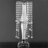 HIER_4400 22" Silver Acrylic Crystal Pendant Chain Flower Chandelier Stand - Long Strand