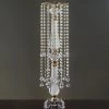 HIER_4400 Chargers & Centerpieces 28" Tall Gold Hanging Crystal Teardrops Chandelier Stand Centerpiece