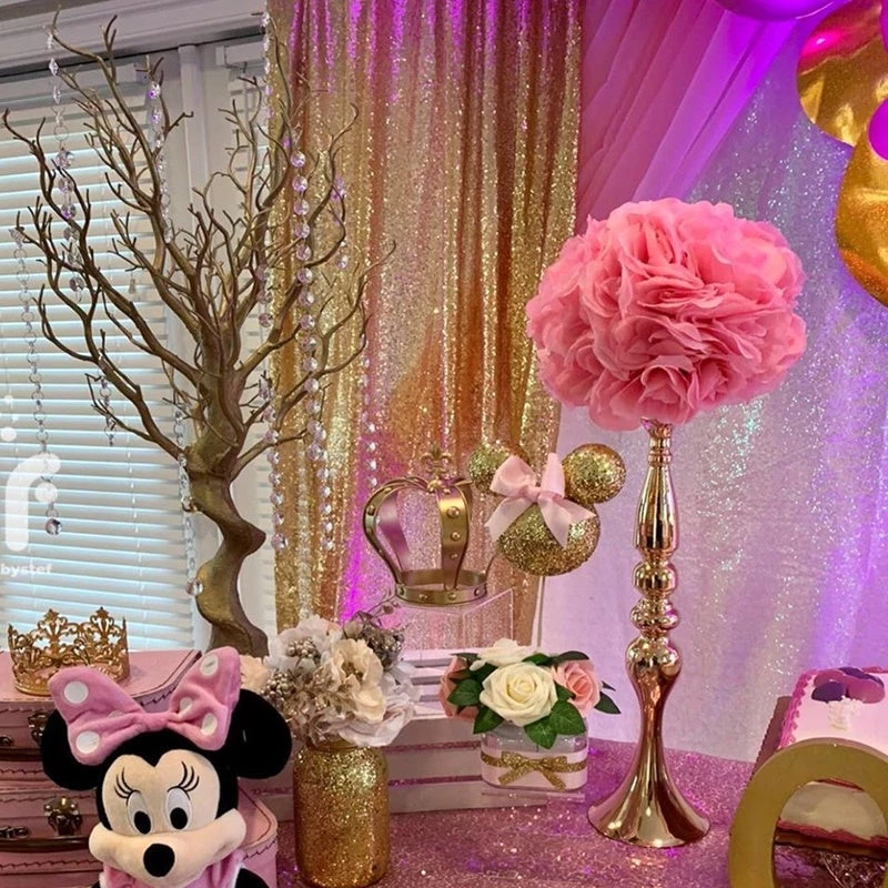 HIER_4400 2 Pack | 19" Tall Gold Metal Flower Vase, Reversible Candle Holder Set 6 HIER_4400 2 Pack | 19" Tall Gold Metal Flower Vase, Reversible Candle Holder Set