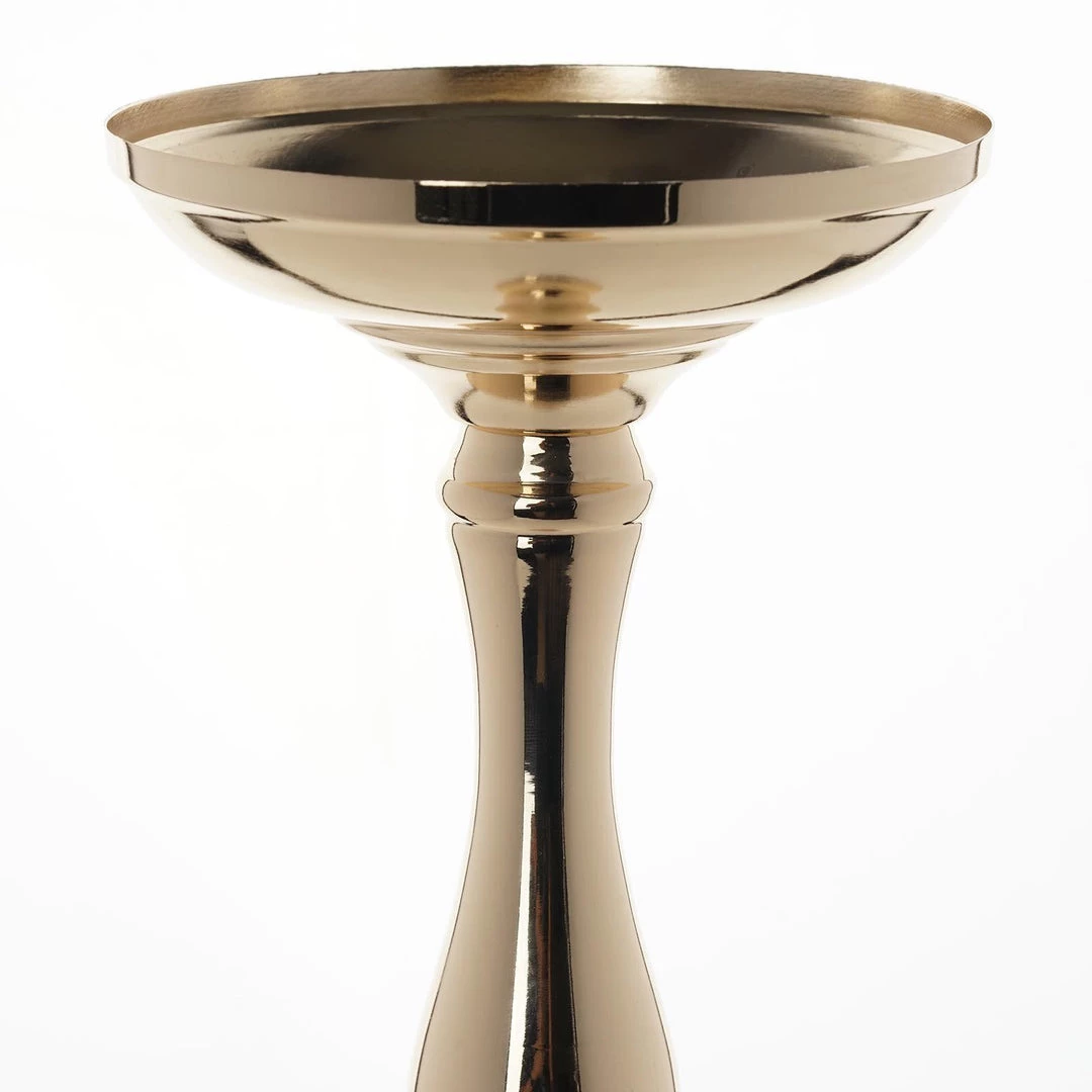 HIER_4400 2 Pack | 19" Tall Gold Metal Flower Vase, Reversible Candle Holder Set 2 HIER_4400 2 Pack | 19" Tall Gold Metal Flower Vase, Reversible Candle Holder Set