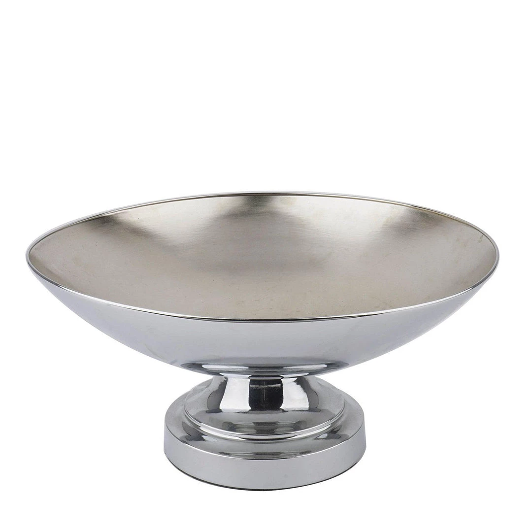 HIER_4820 Chargers & Centerpieces 15" Round Metallic Silver Pedestal Flower Pot Floating Candle Bowl, Display Dish 13 HIER_4820 Chargers & Centerpieces 15" Round Metallic Silver Pedestal Flower Pot Floating Candle Bowl, Display Dish