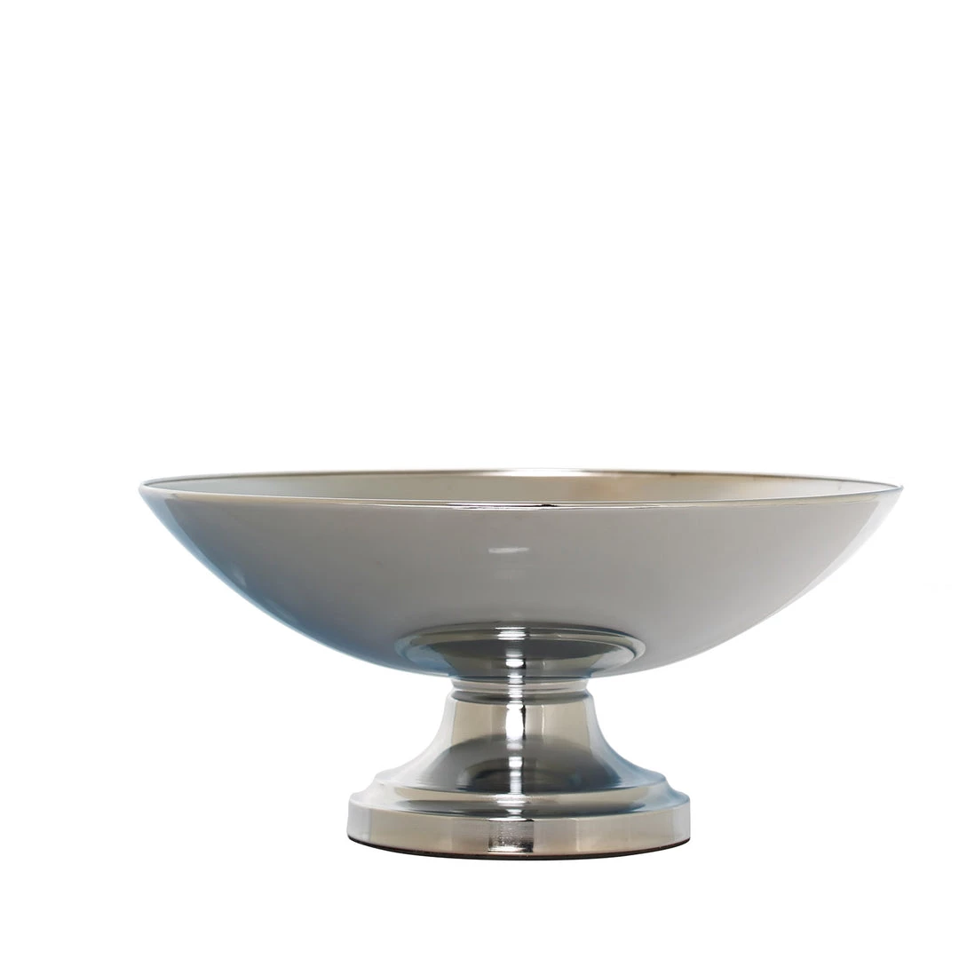 HIER_4820 Chargers & Centerpieces 15" Round Metallic Silver Pedestal Flower Pot Floating Candle Bowl, Display Dish 10 HIER_4820 Chargers & Centerpieces 15" Round Metallic Silver Pedestal Flower Pot Floating Candle Bowl, Display Dish