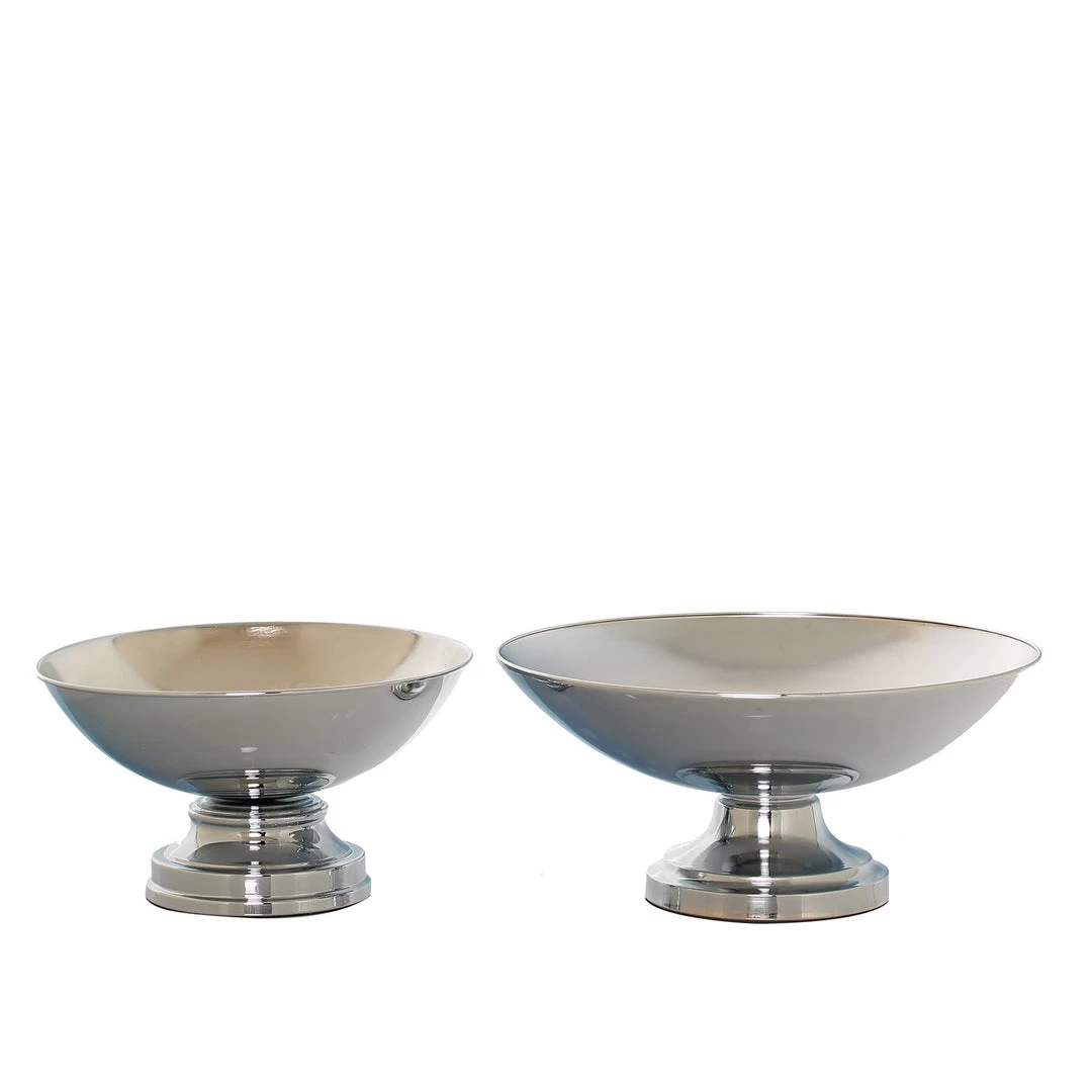 HIER_4820 Chargers & Centerpieces 15" Round Metallic Silver Pedestal Flower Pot Floating Candle Bowl, Display Dish 12 HIER_4820 Chargers & Centerpieces 15" Round Metallic Silver Pedestal Flower Pot Floating Candle Bowl, Display Dish