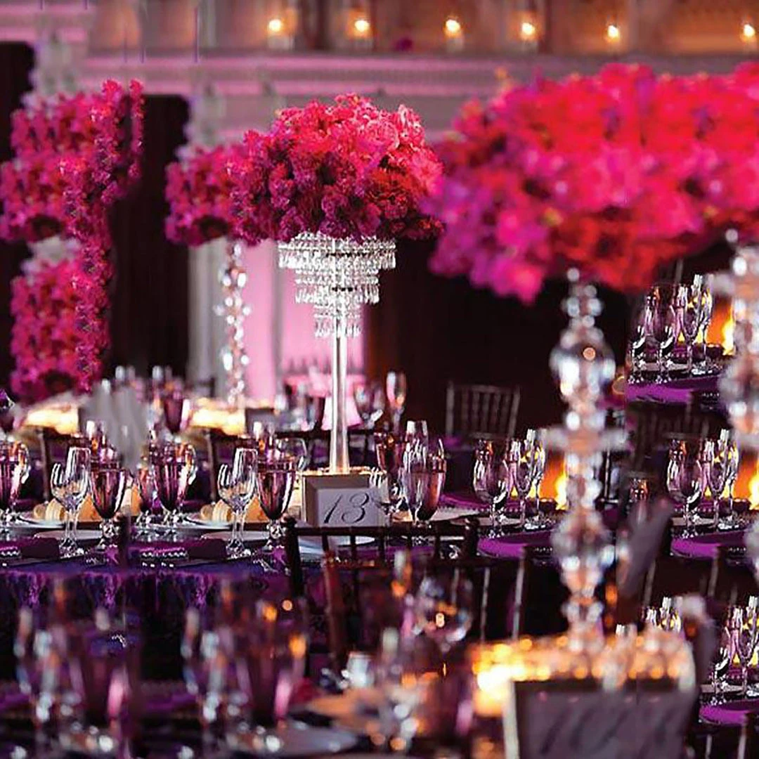 HIER_4310 12" Silver Crystal Beaded Chandelier Votive Pillar Candle Holder, Metal Tealight Candle Stand Chargers & Centerpieces 7 HIER_4310 12" Silver Crystal Beaded Chandelier Votive Pillar Candle Holder, Metal Tealight Candle Stand Chargers & Centerpieces