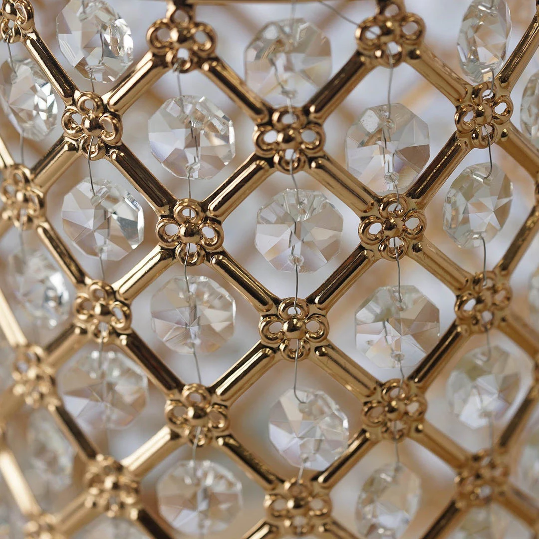 HIER_4310 Chargers & Centerpieces 2 Pack | 9” Gold Metal Crystal Beaded Pillar Votive Candle Holder Set, Multipurpose Crystal Flower Stem Vase 8 HIER_4310 Chargers & Centerpieces 2 Pack | 9” Gold Metal Crystal Beaded Pillar Votive Candle Holder Set, Multipurpose Crystal Flower Stem Vase