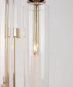 HIER_4320 2 Pack | Clear 10" Candelabra Candle Holder Glass Shade, Open End Hurricane Candle Shade, Pillar Candle Shade Chargers & Centerpieces