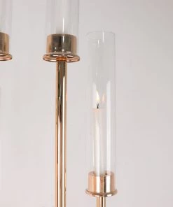 HIER_4320 2 Pack | Clear 10" Candelabra Candle Holder Glass Shade, Open End Hurricane Candle Shade, Pillar Candle Shade Chargers & Centerpieces