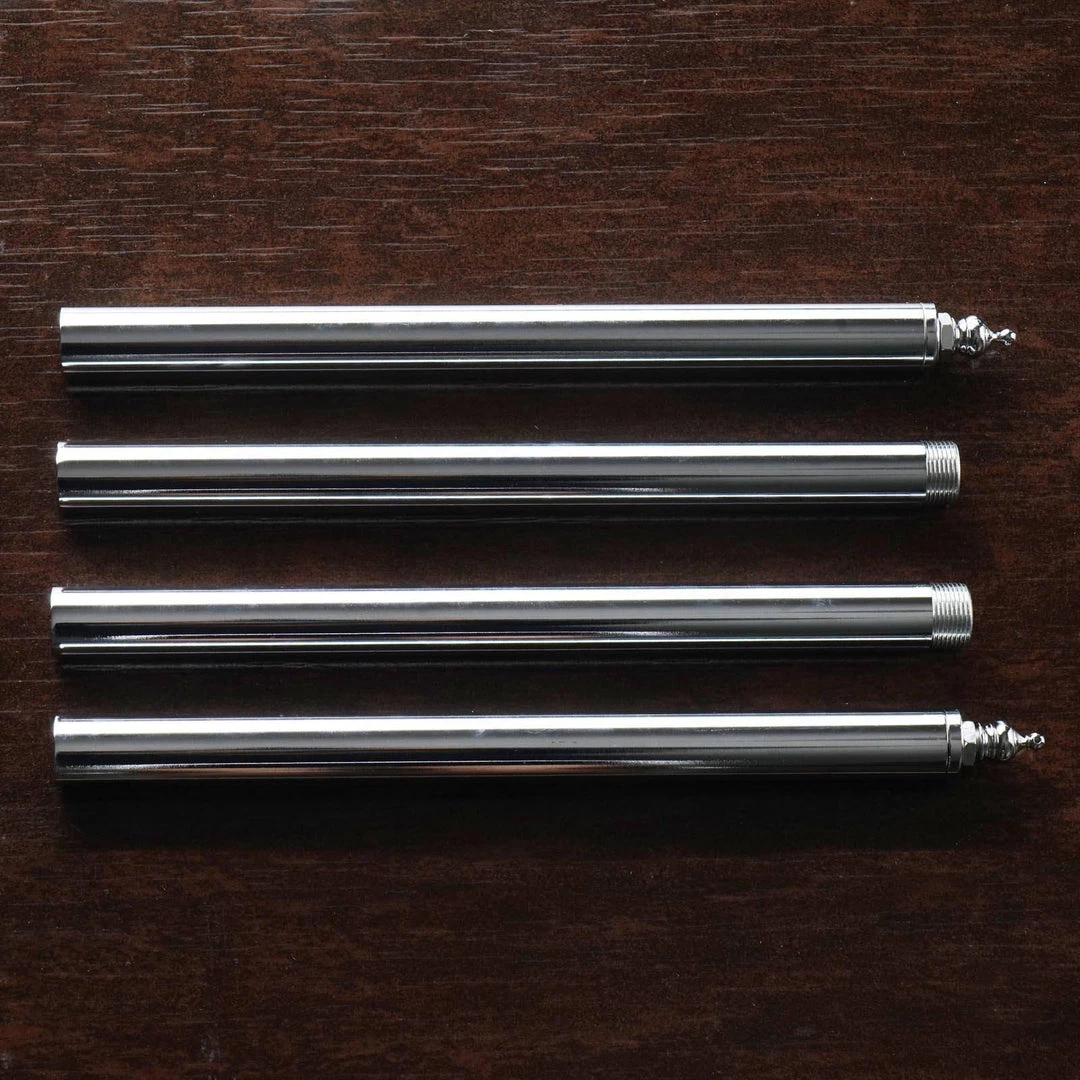 HIER_4400 Chargers & Centerpieces 4 Pcs | Silver Stainless Steel Chandelier Lamp Poles 1 HIER_4400 Chargers & Centerpieces 4 Pcs | Silver Stainless Steel Chandelier Lamp Poles