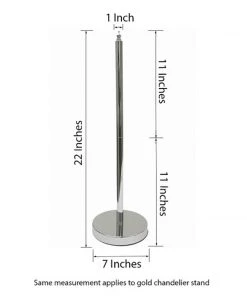 HIER_4400 3 Pcs | Gold Metal Chandelier Lamp Stand Poles & Base