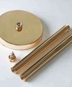 HIER_4400 3 Pcs | Gold Metal Chandelier Lamp Stand Poles & Base