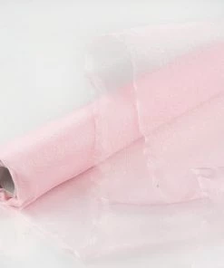 HIER_5220 Wedding Ceremony Decor 12"x10yd | Blush/Rose Gold Sheer Chiffon Fabric Bolt, DIY Voile Drapery Fabric