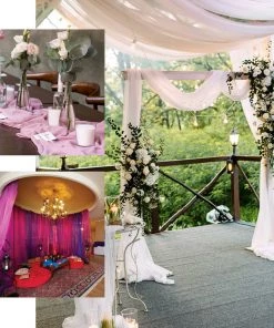 HIER_5220 12"x10yd | Lavender Sheer Chiffon Fabric Bolt, DIY Voile Drapery Fabric Fabric Bolts & Bags 10 HIER_5220 12