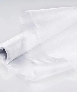 HIER_5220 Fabric Bolts & Bags 12"x10yd | White Sheer Chiffon Fabric Bolt, DIY Voile Drapery Fabric